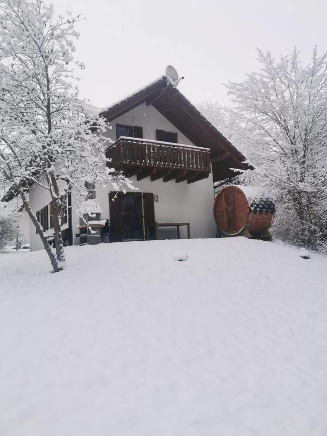 Seepark Kirchheim Ferienhaus Bei Zeta Mit Sauna Exterior photo
